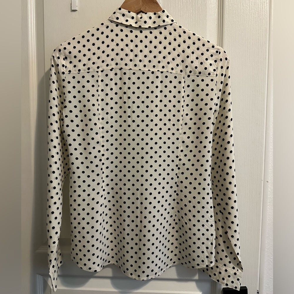 LOFT Polka Dot Shirt - Black and White - Picture 4 of 8